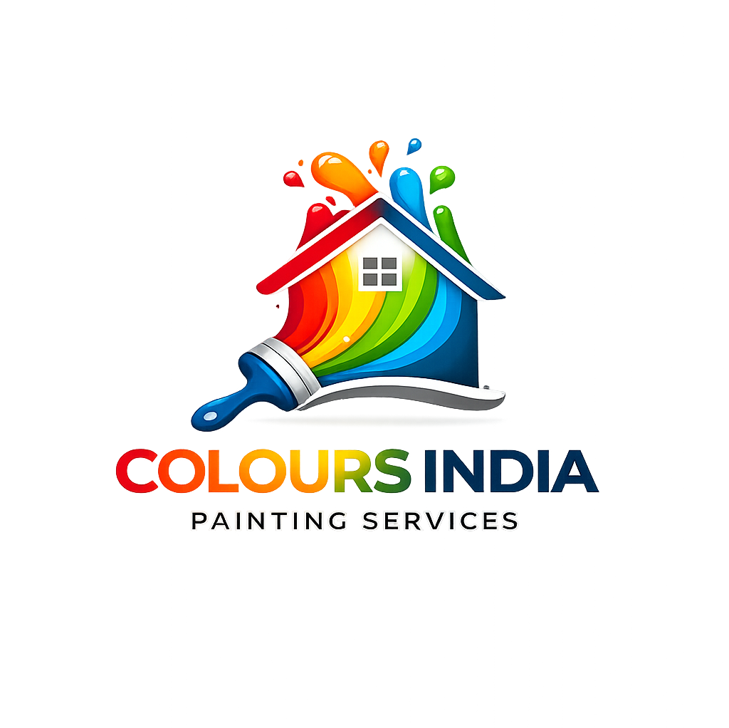 Colours India building, bungalow and interior painting services logo